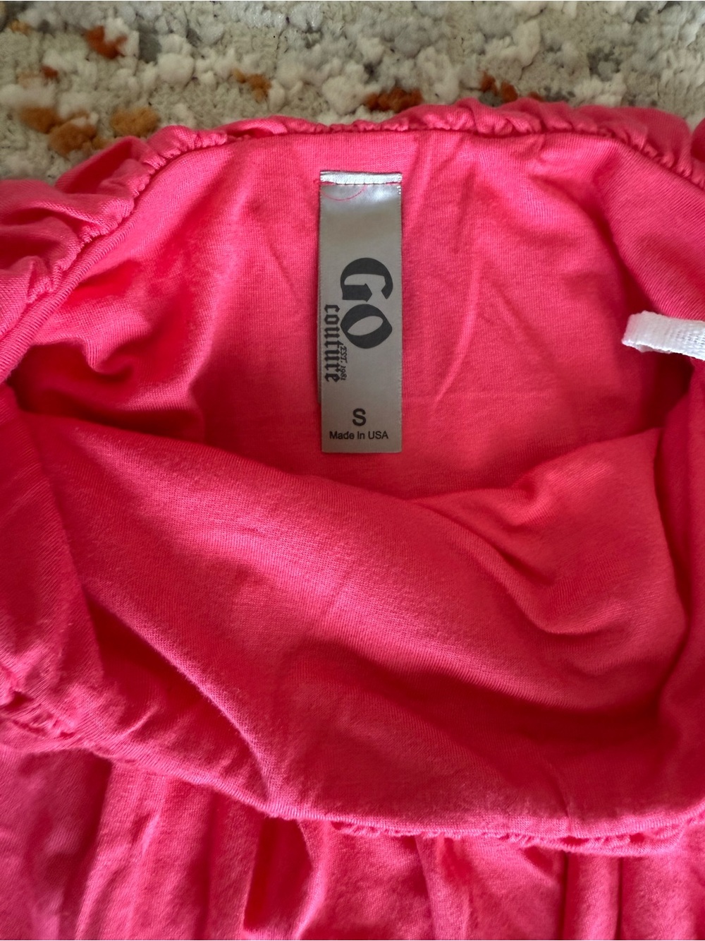LIKE NEW Go Couture Rose Pink Strapless Maxi Dress S Summer Vacation Resortwear - Picture 4 of 8